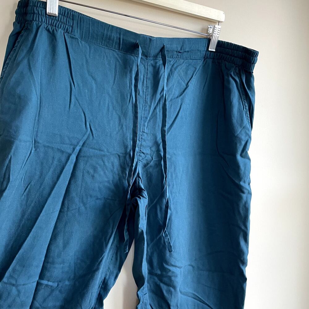 Soma turquoise casual trousers elastic waist pull on women's 38 lenzing lyocell - Picture 3 of 7